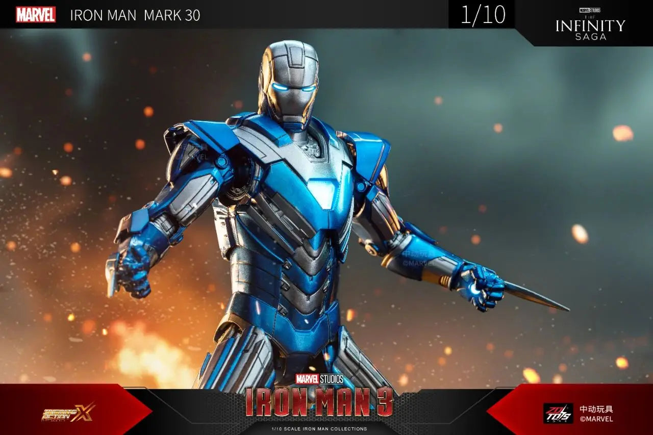 ZD Toys Iron Man Action Figure Mark 35 Red Snapper Iron Man MK 24 MK 22 MK 47 Tony Stark Ironman Figure Action Collect Toy Gift