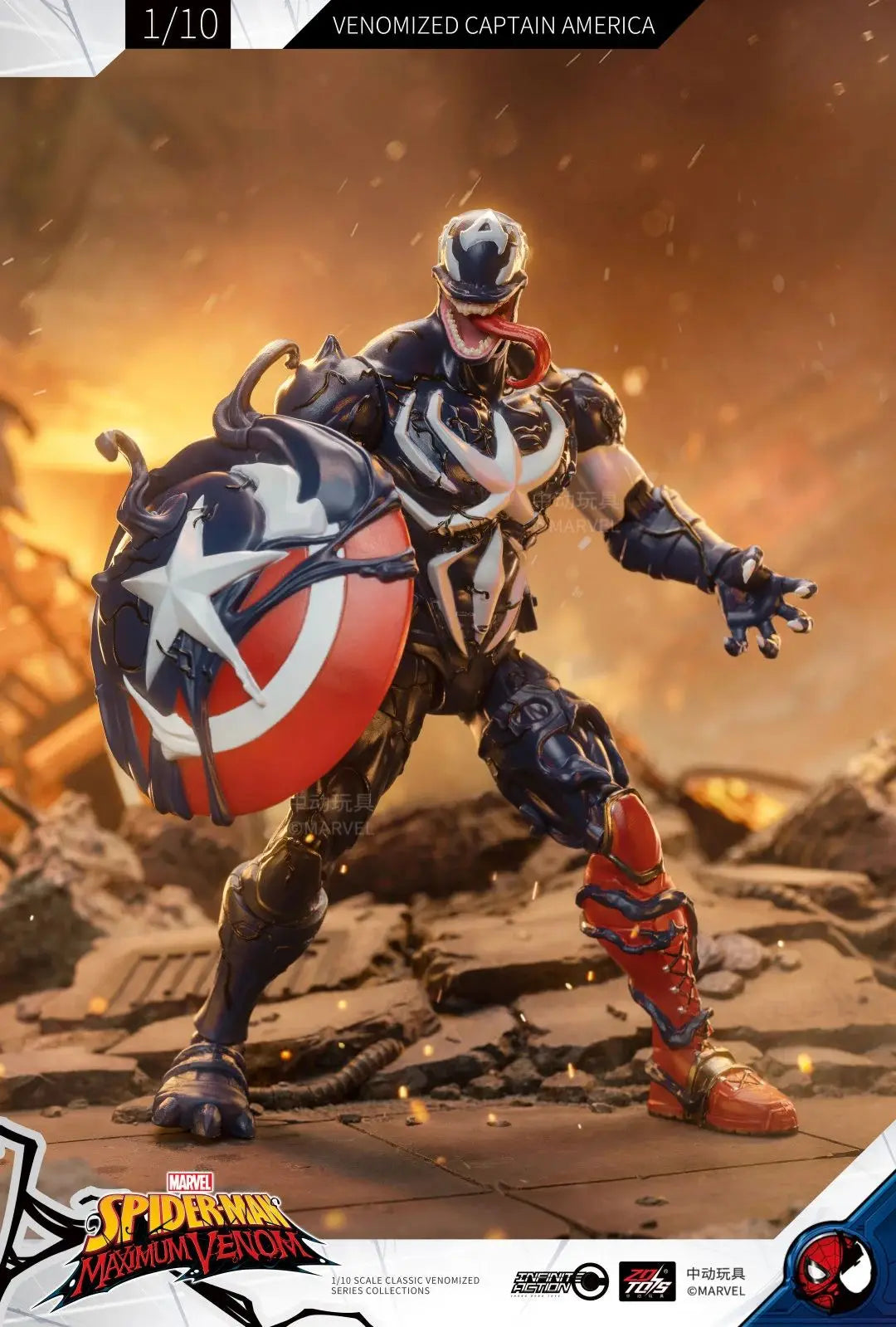 ZD Original Venom Parasitic Iron Man Thanos Symbiote Captain America Black Panther 1/10 Marvel legends Action Figure Anime Toy