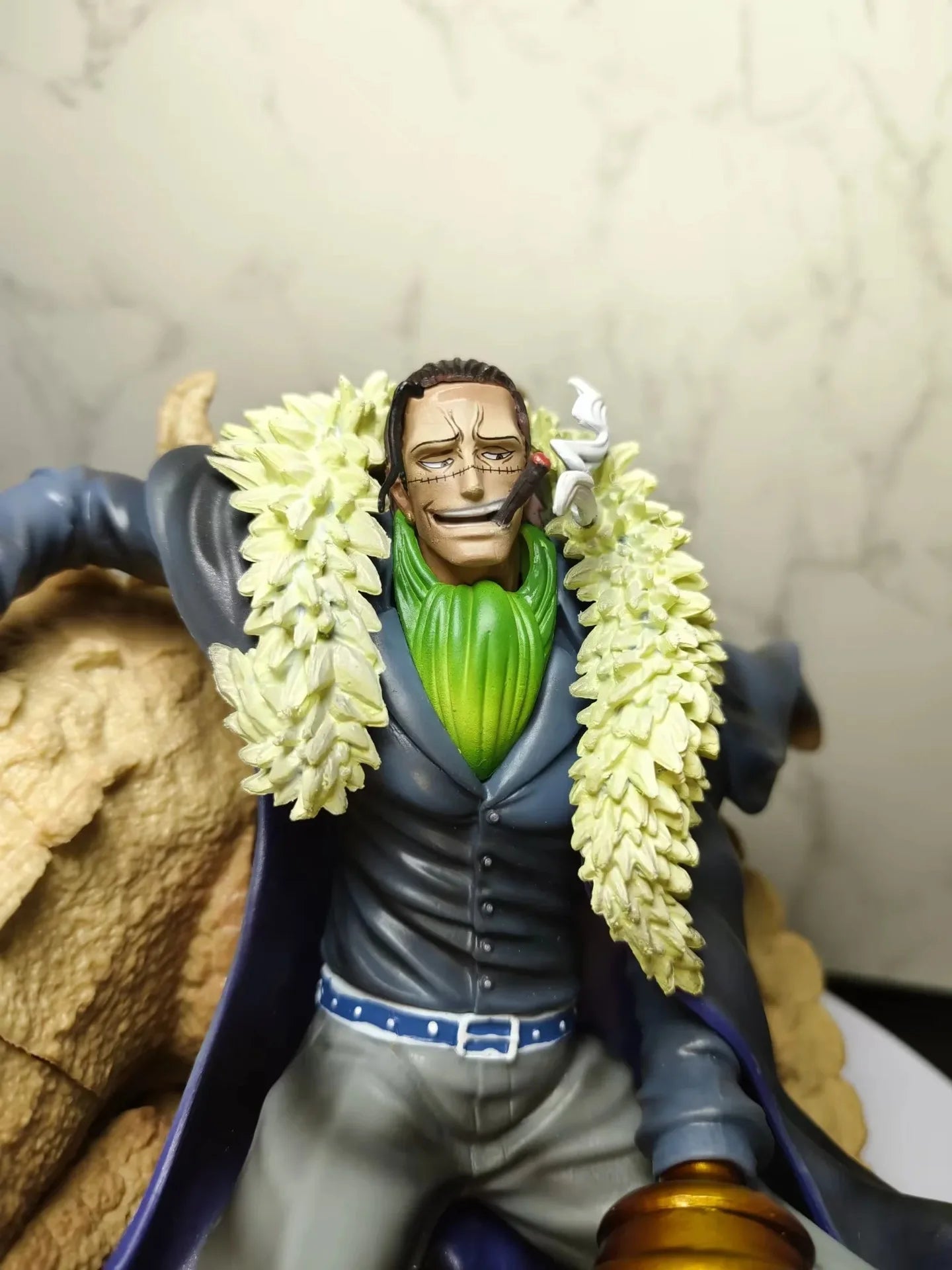 Anime One Piece Sir Crocodile Sitting Ver. PVC Action Figure Statue Collectible Model Kids Toys Doll Gifts 22CM