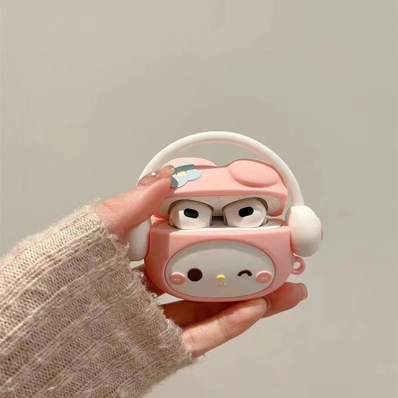 For Airpods 4 Earphone Silicone Case For Airpods Pro2 Protective Cartoon Cover For Air pod 1 2 3rd airpods4 Bags