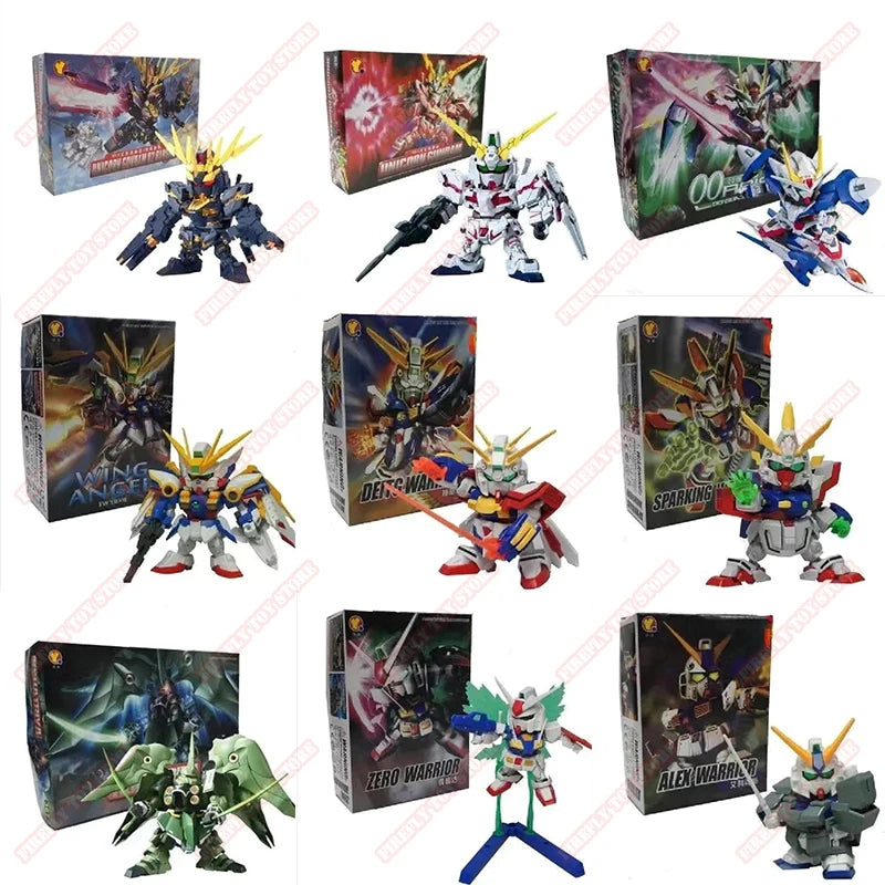 SD GUNDAM Animation Game Peripheral Toys SD UNICORN BANSHEE WING Assembly Toy Anime Figures Action Movable Model Collection
