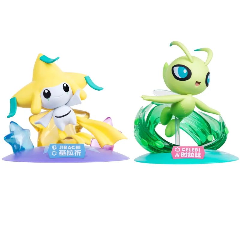 Pokemon Anime Jirachi Celebi Action Figures Collect Model Ornaments Children's Toys Birthday Gifts