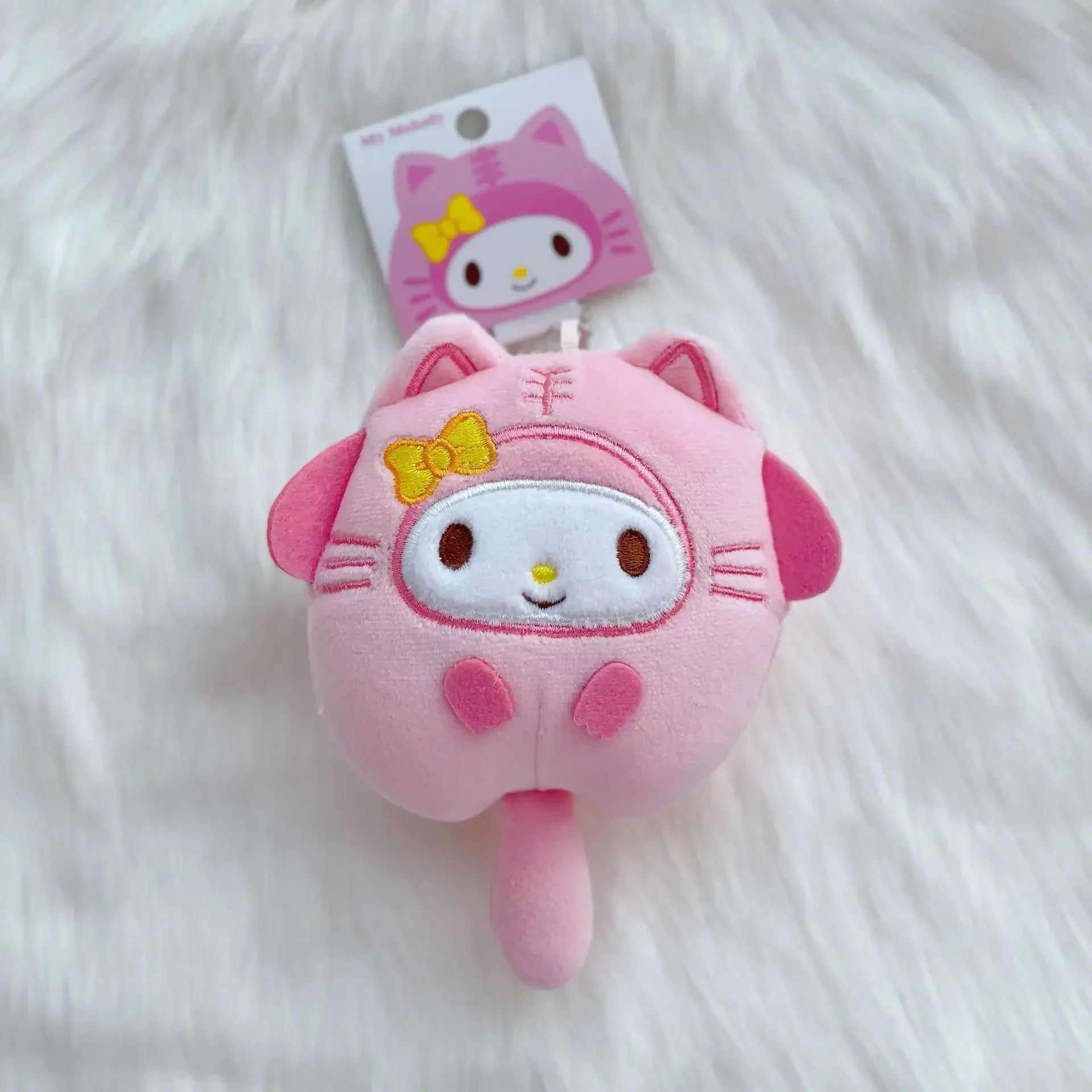 Sanrio Kuromi Cinnamoroll Melody Plush Toy Doll Anime Kawaii Doll Pendant Collection Children's Birthday Festival Gift