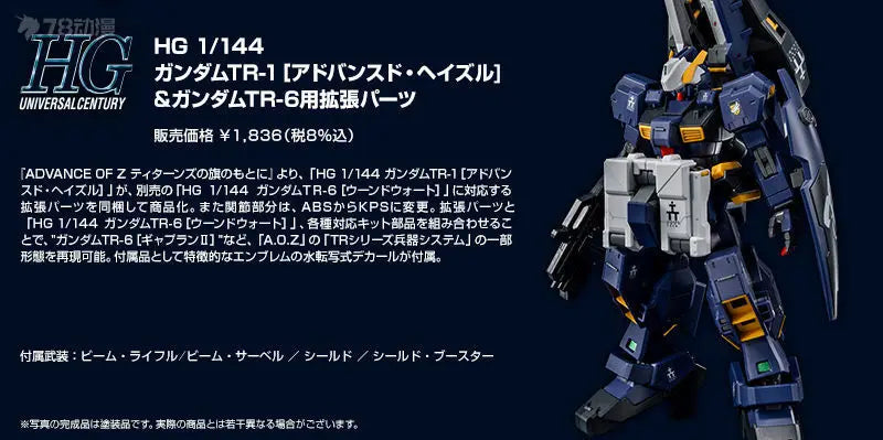 Bandai Original Model Kit HGUC 1/144 HAZEL CUSTOM EXPANSION FOR GUNDAM TR-6 Anime Action Figure Assembly Model Toy for Boy Gifts