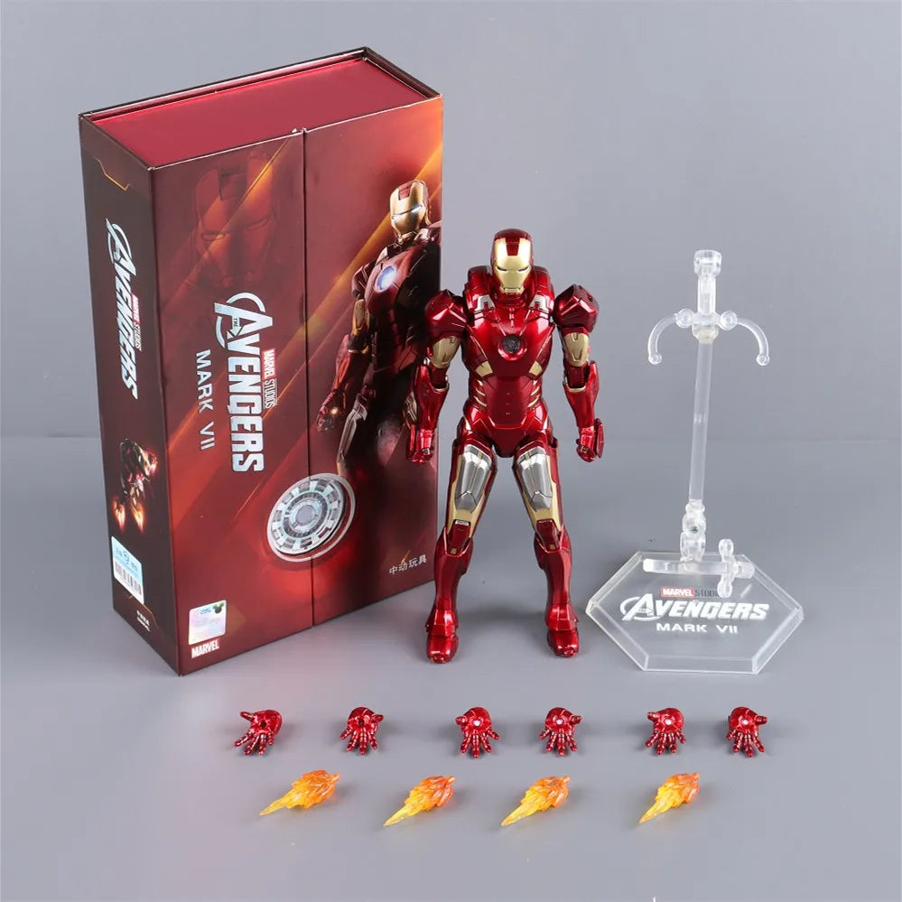 ZD Toys Iron Man Action Figure Iron Patriot MK1-7 MK17 MK33 MK85 MK30 War Machine Legends Avengers Tony Stark Collect Toy Gift