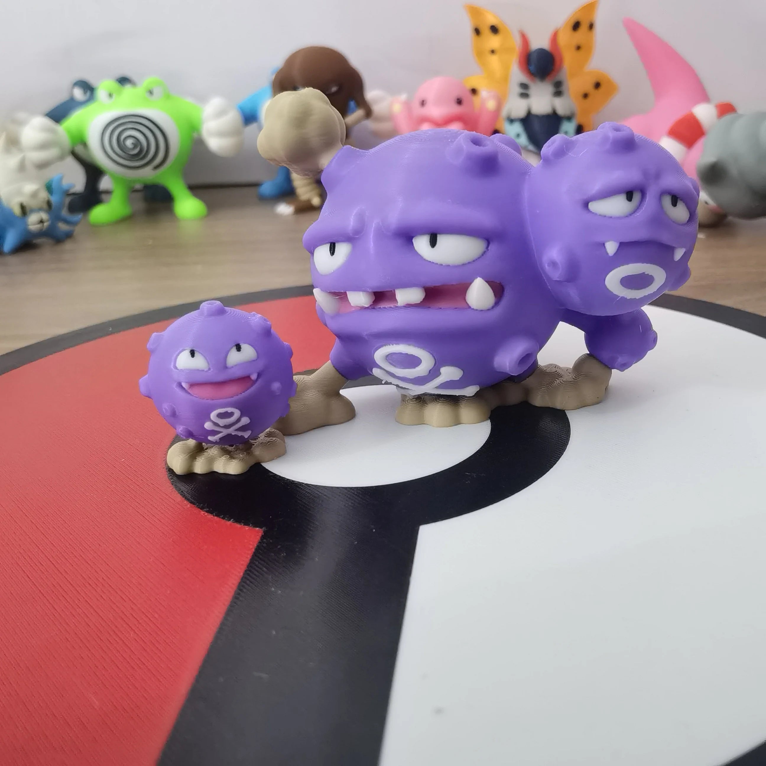 Pokemon Weezing Koffing Anime Figures Proportion World 1:20 Diy 3d Printing Cartoon Character Desktop Collectio Model Toy Gift