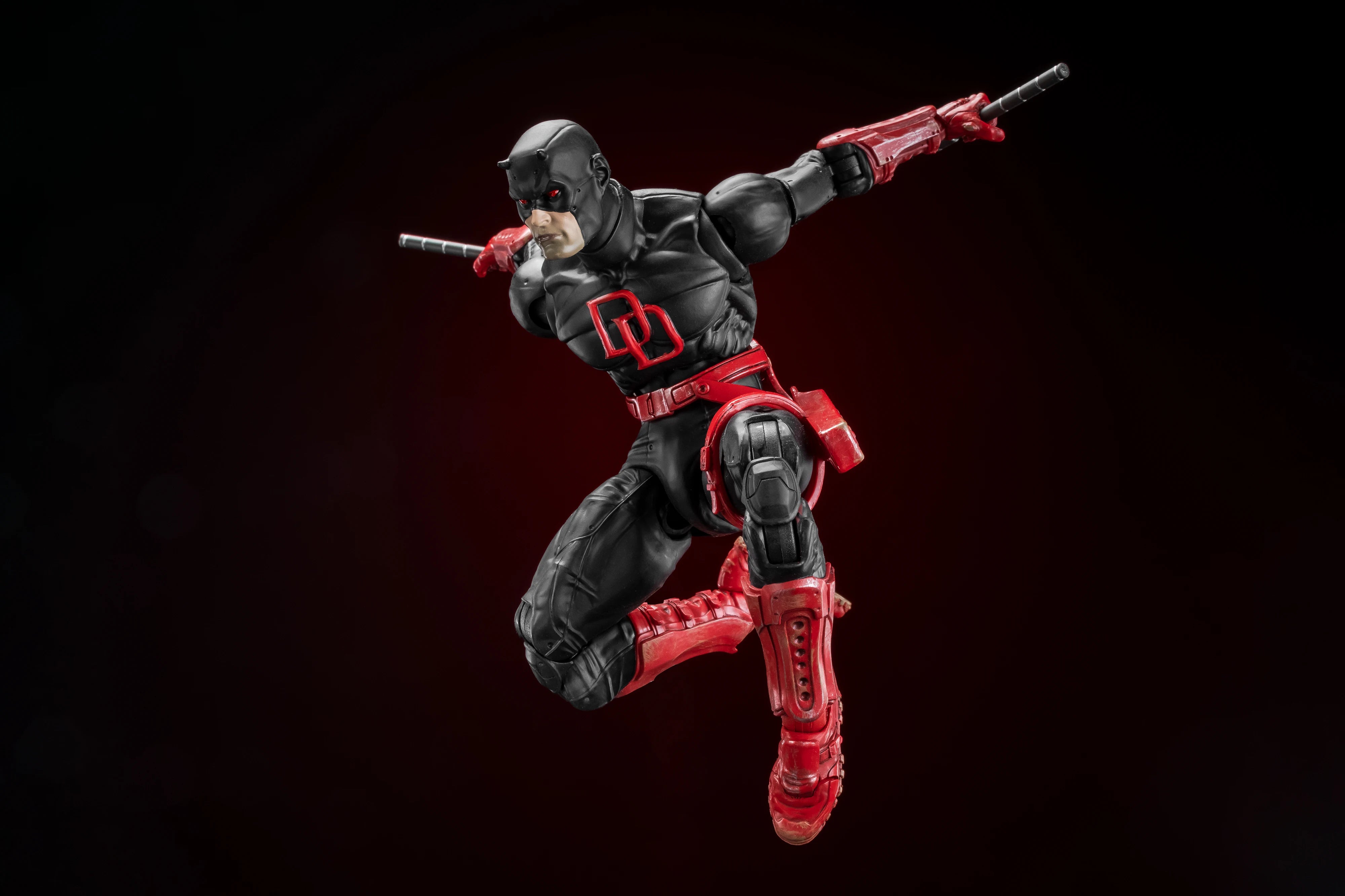 In Stock - FlefToys Marvel Daredevil Classic Red Shadowland Reborn Black 8
