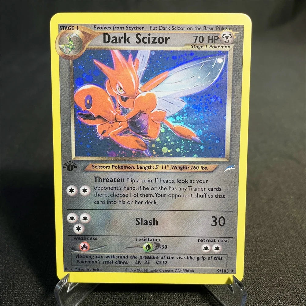 Pokémon Cards Foil Flash Card Neo Destiny Series Celebi Dark Donphan Light Flareon Collection Cards Model Toy Gifts Proxy Card