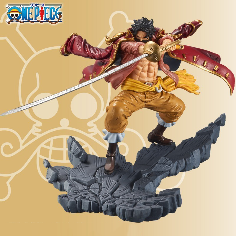 10cm One Piece Anime Figure Dad White Beard Vs Roger Scene Model Pvc Statue Desktop Decoration Collection Box Handmade Toy Gift