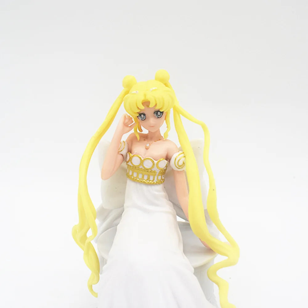13CM Sitting posture Ichiban Kuji Lastone Special Color Sailor Moon Eternal Princess Serenity Figure Doll Toy Ornament Gift