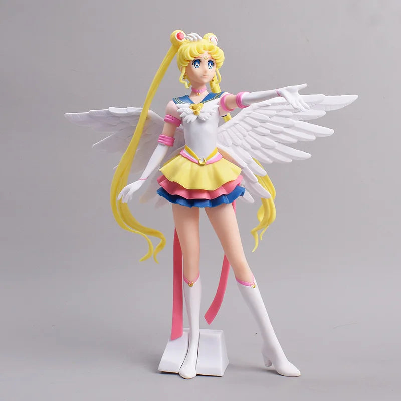 2pcs/lot Anime Sailor Moon Figure Sailor Mars Sailor Mercury Action Figures Hand Made Toy Kawaii Model Ornaments Gift 22cm
