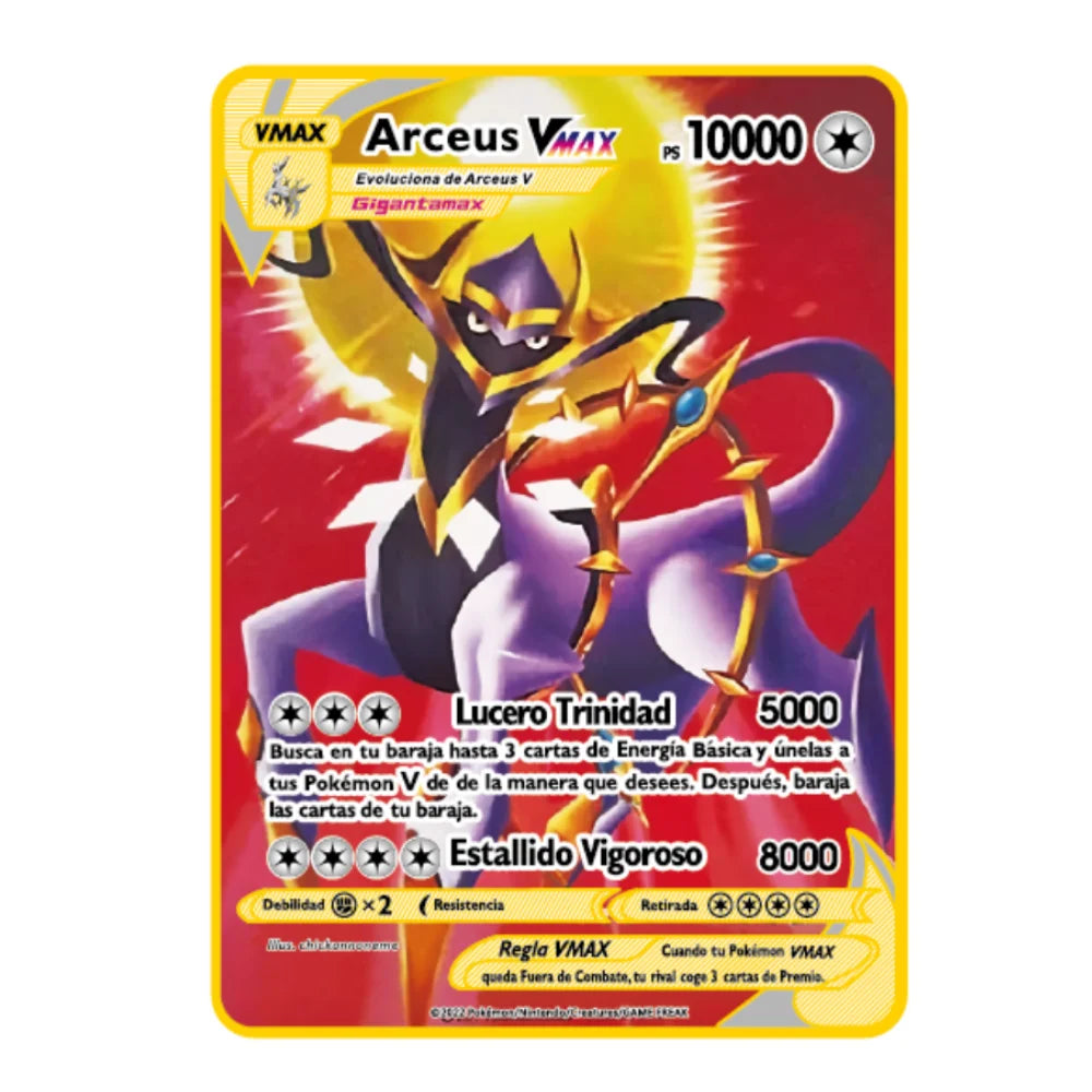 2024 New Spanish Pok é mon Cards Metal Pokemon Letters Spanish Pokemon Iron Cards Mewtwo Pikachu Gx Charizard Vmax Cartas Pok é