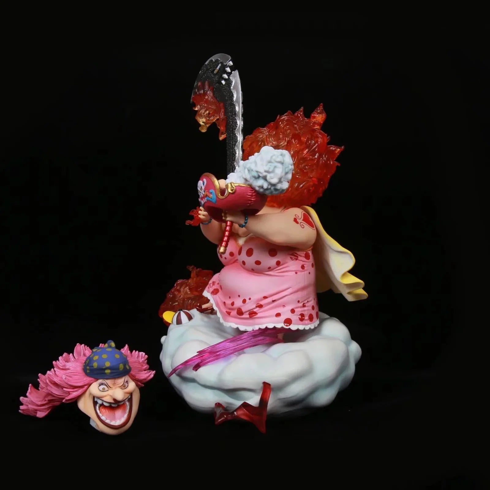 Anime One Piece Four Emperors Pirates Big Mom Charlotte Linlin Battle Ver. GK PVC Action Figure Statue Collection Model Toy Doll