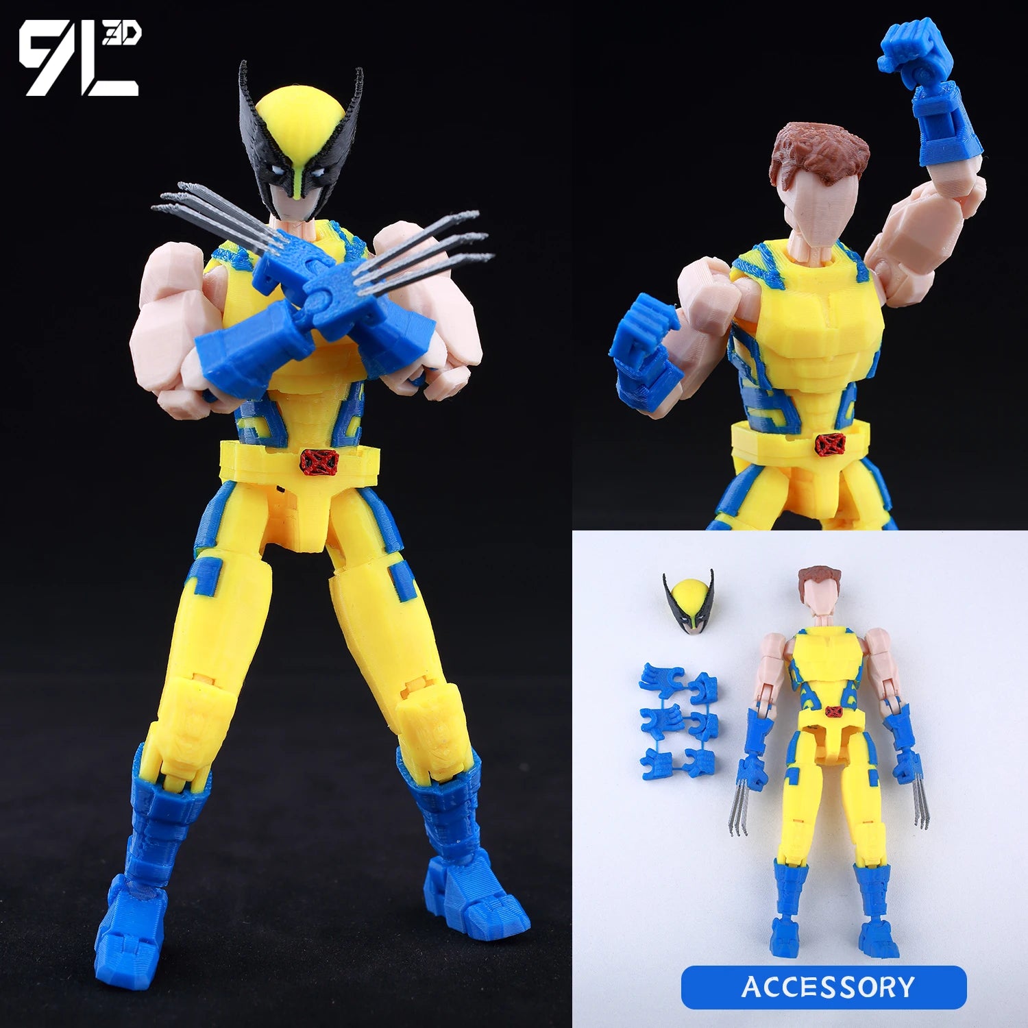 VIP-Dropshipping 9L3D Printed Anime Characters Lucky Dummy 13 Action Figures Multi-Jointed Movable Shapeshift Mannequin Toys