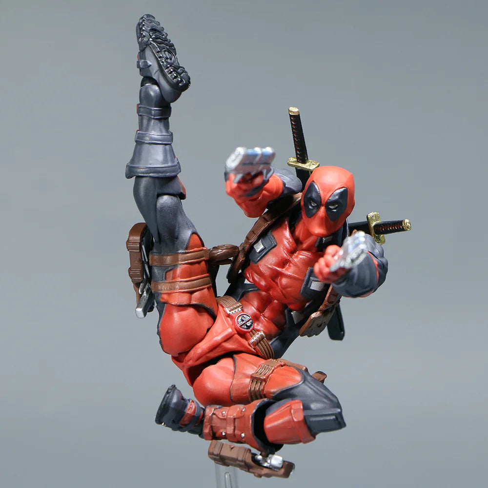 AMAZING YAMAGUCHI Deadpool 2.0 Grey Action Figure Mutants Joint Movable KAIYODO Wade SHF Model Movie Toys for Kids Gift