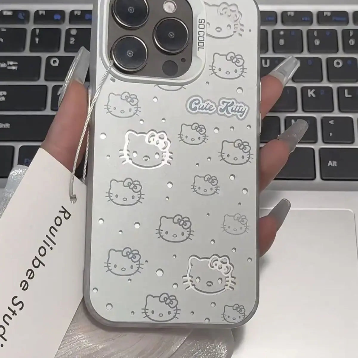 Japanese Korean Ins Style HelloKitty KT Cat Phone Case For iphone 16 15 14 13 PRO MAX 11 12 13 PRO XR 8 PLUS Cat Anti Drop Shell
