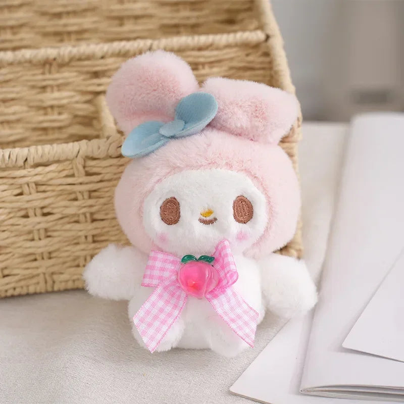 Sanrio Kuromi Cinnamoroll Melody Plush Toy Doll Anime Kawaii Doll Pendant Collection Children's Birthday Festival Gift