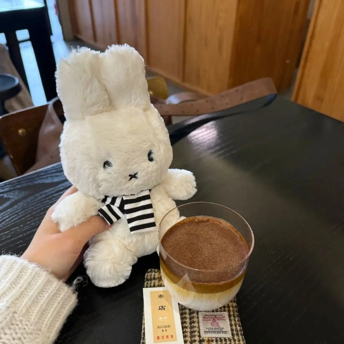 30CM Kawaii Miffy Plush Toy Cute Striped Scarf Doll Plush Doll Boy Girl Gift