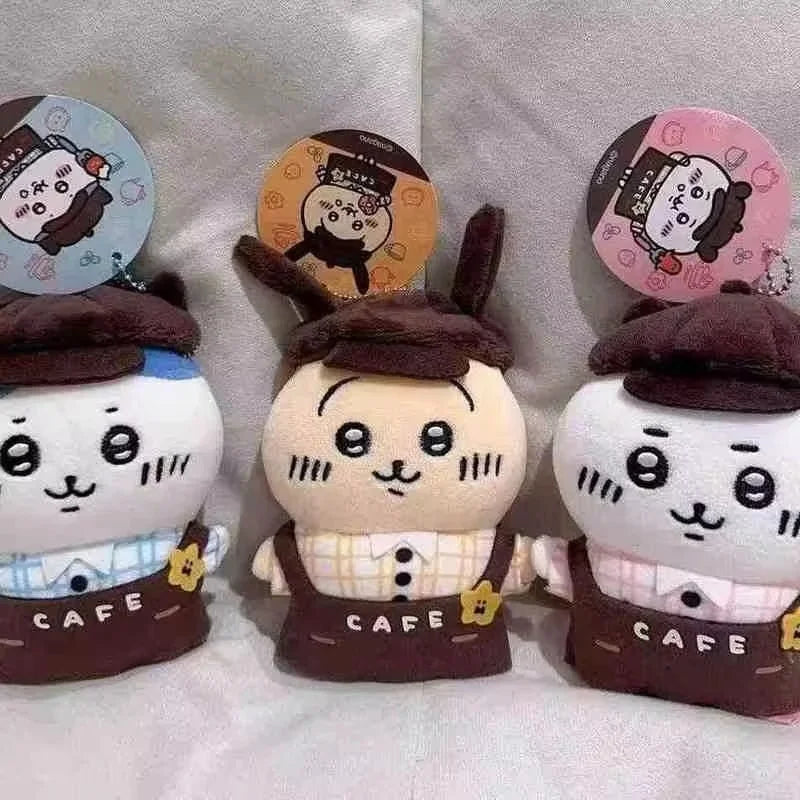 Hot Chiikawa Character Peripherals Coffee Series Plush Pendant Hachiware Usagi Kawaii Keychain Bag Decoration Cute Gifts