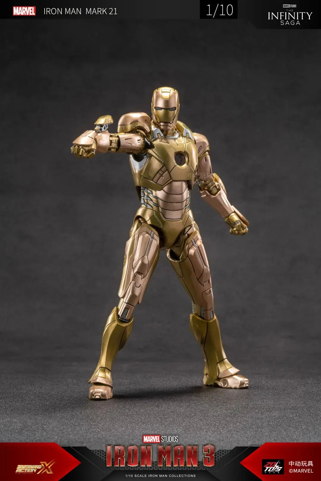 ZD Toys Iron Man Series Blacklash Figures 1/10 MK33 MK39 MK17 MK21Action Figurines Movie Statue Model Adult Collect Gift