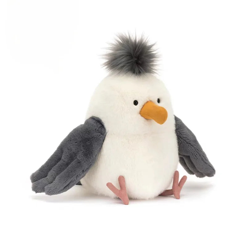 Funny Cute Chipper Seagull Soft Stuffed Animal Plush Toy Beach Star's Birthday Gift for Kids Home Decoration Journey Souvenirs