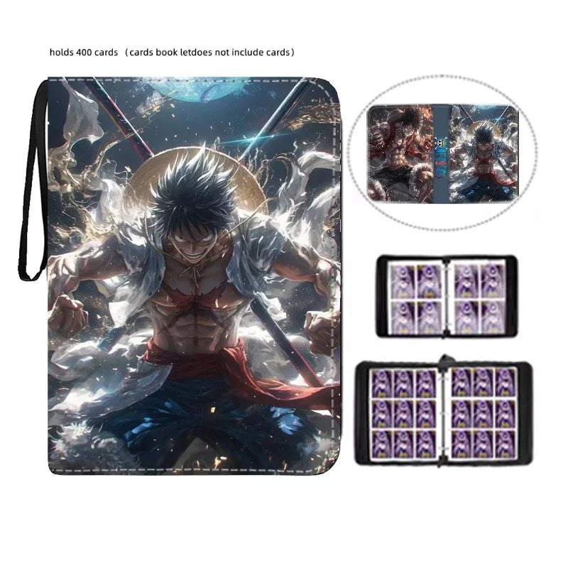 Anime 40-900pcs One Piece Luffy Zoro Card Book Pu Super Large Capacity Card Binder Display Game Collection Card Kids Toy Gift