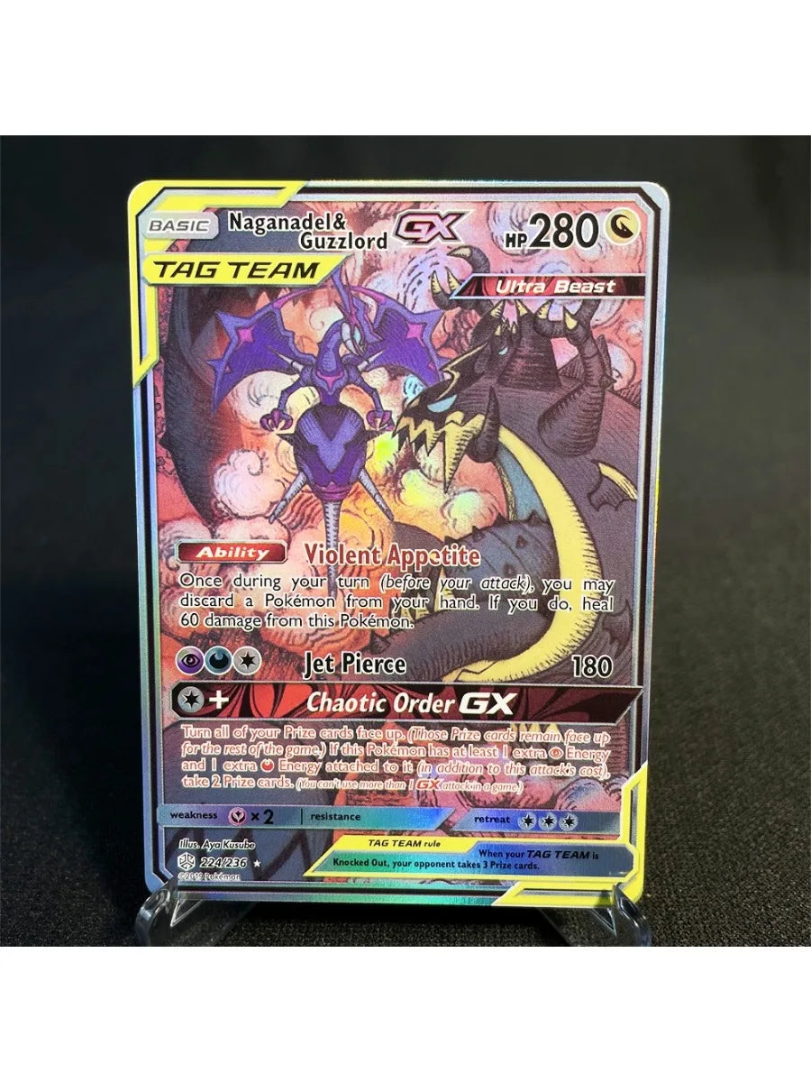 Pokémon Cards Holographic Card Sun & Moon Series Mewtwo Pikachu Paikou Serena Caitlin Collection Cards Toys Gifts Proxy Card