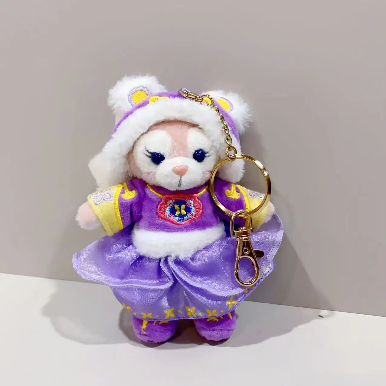 Disney Stellalou Duff Anime Figure Plush Keychain and Bag Pandent Stuffed Animals Rabbit and Bear Peluche Bag Decorations