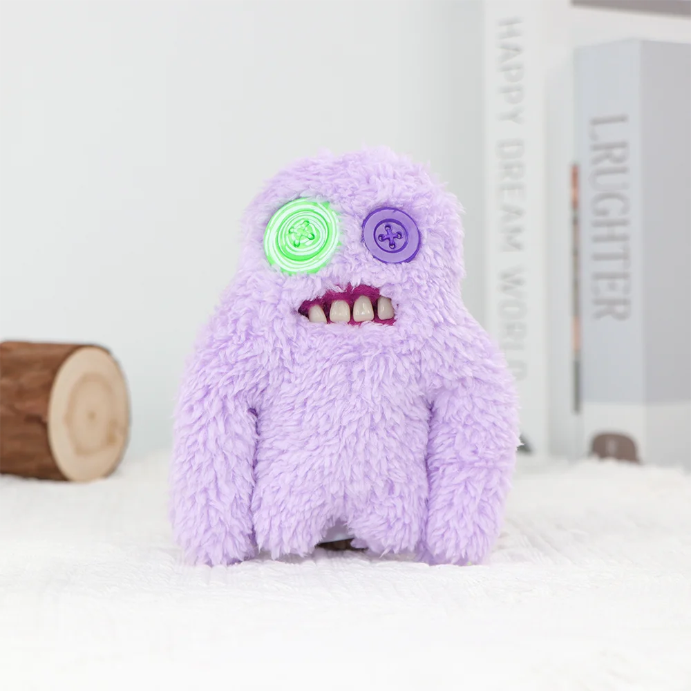 Original Teeth Monsters Pendant Plush Doll Fuggler Funny Ugly Monster Keyrings Keychain Toy Halloween Prank Decoration Gift