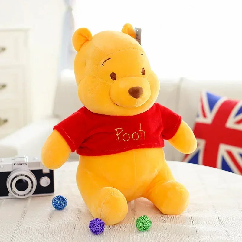 Disney Winnie The Pooh Plush Doll Toy Cartoon Prone Posture Winnie Pooh Bear Soft Stuffed Toy Pillow Kids Xmas Birthday Gifts