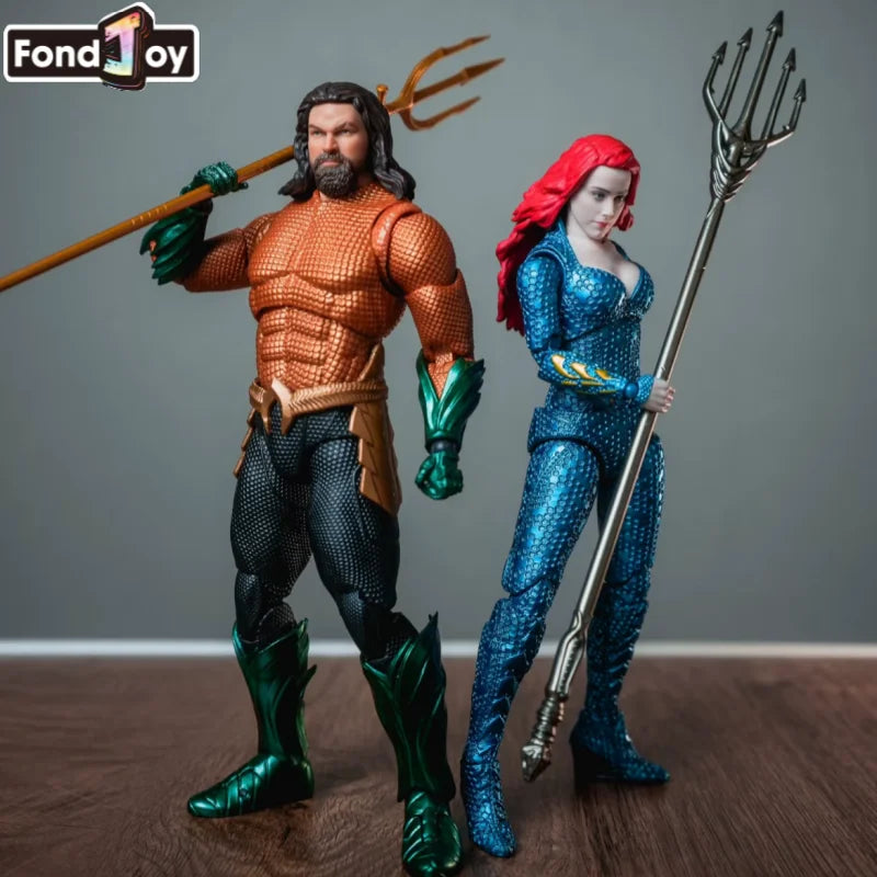 Original Fondjoy 1/9 Aquaman Mera Figure Justice League Figures Aquaman And The Lost Kingdom Figure Pvc Model Joint Movable Toy