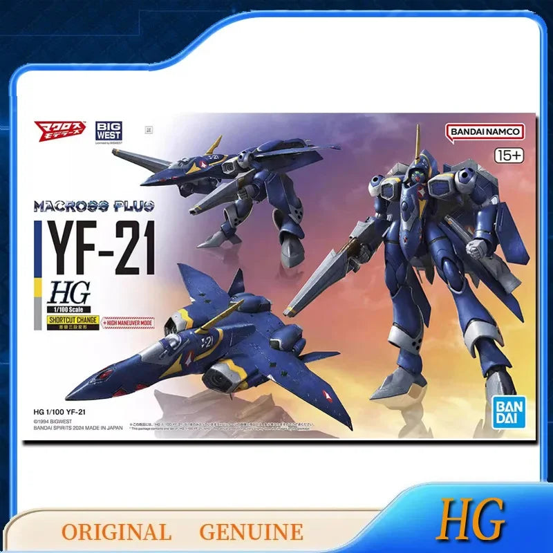 Bandai GUNDAM HG MACROSS PLUS YF-29 YF-21 YF-19 Anime Action Figures Toys Kids Gift Assembly Model Ornaments
