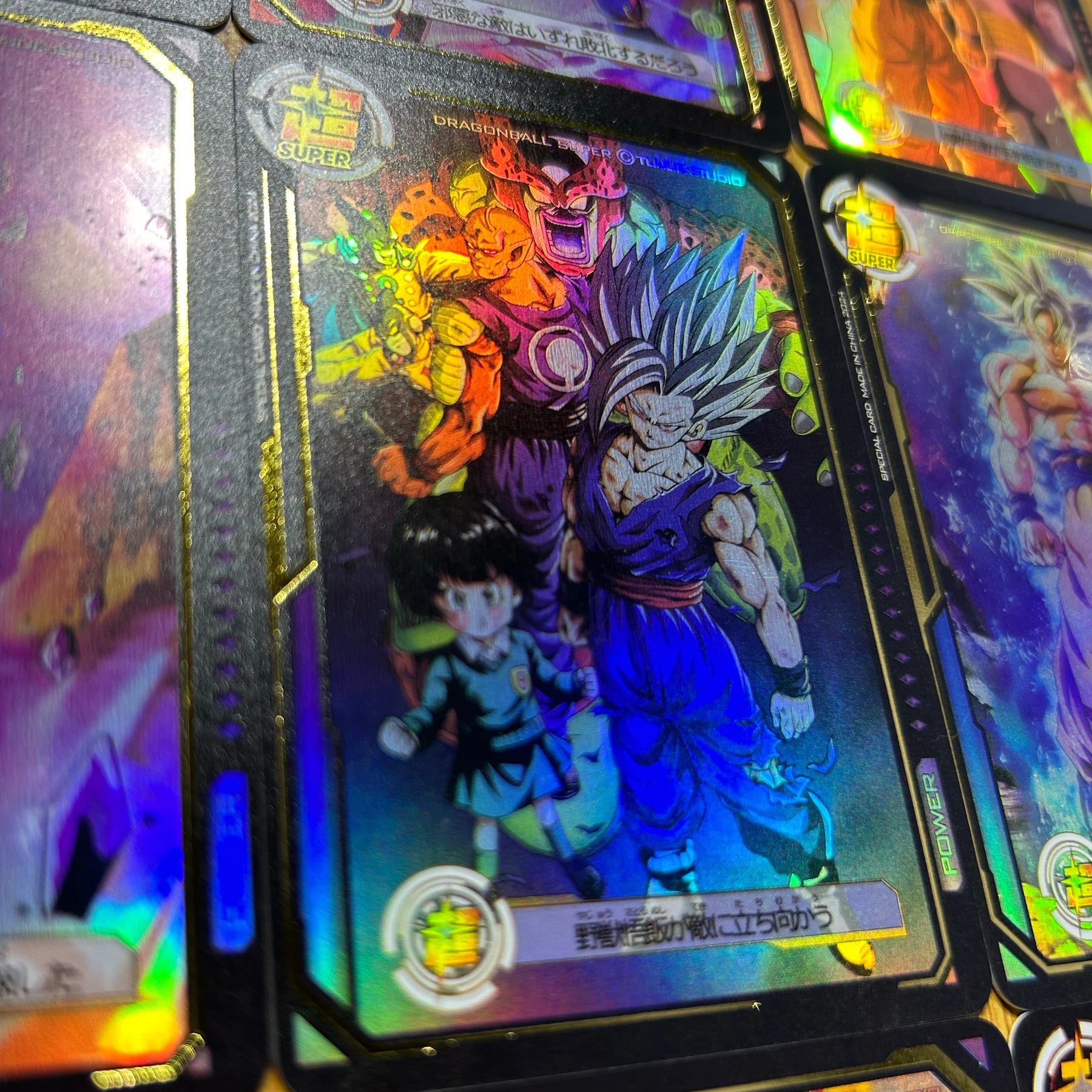 9Pcs/set 59X86Mm Diy First Edition Dragon Ball Super Super Saiyan Collection Card Gold Hot Color Flash Anime Card Gift Toys