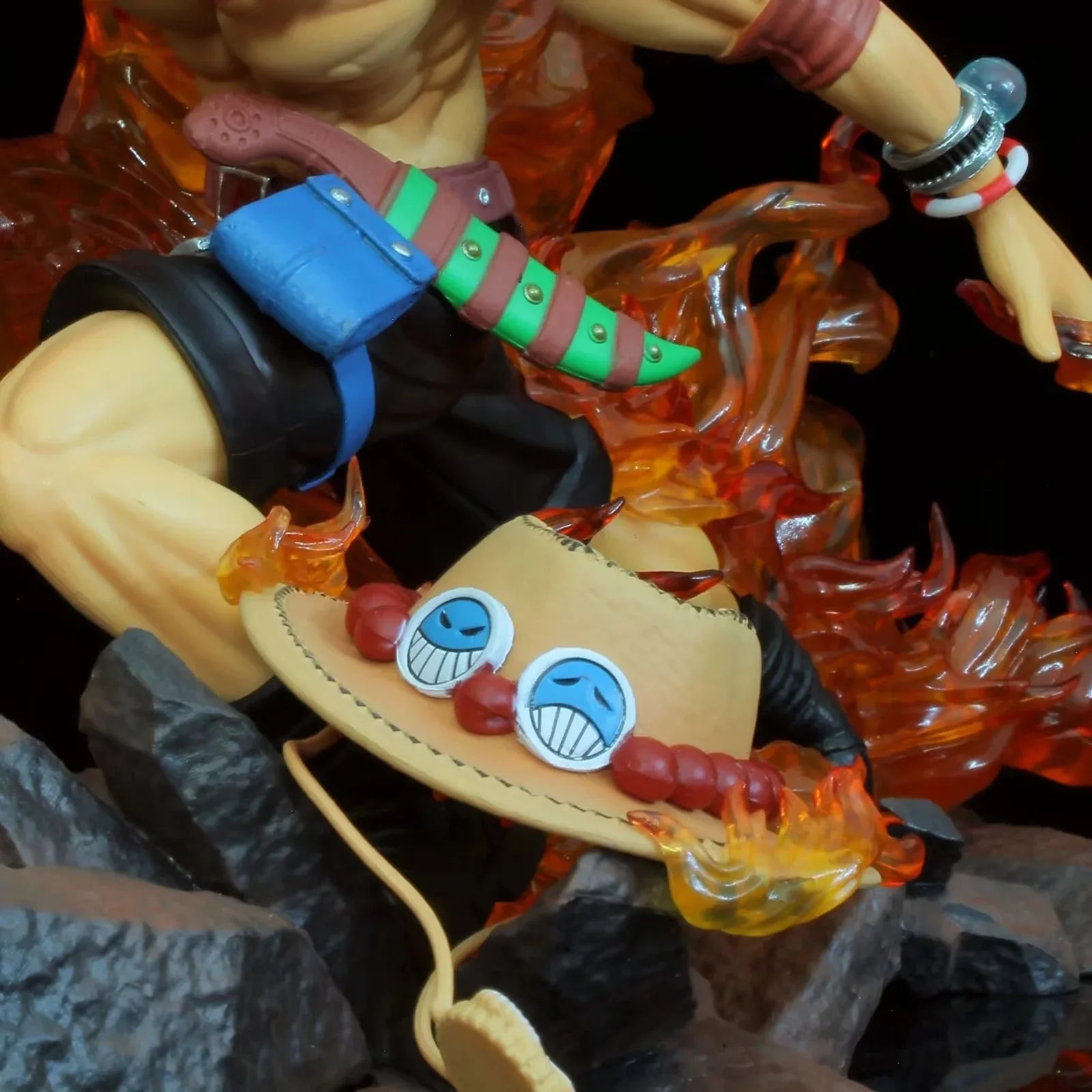 Anime One Piece Whitebeard Pirates Portgas D Ace Battle Ver. GK PVC Action Figure Statue Collectible Model Kids Toys Doll Gifts