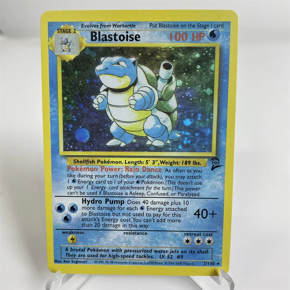 Holographic PKM Collection Cards PTCG Proxy Card Blue Core Paper Card Kids PKM Vaporeon/SnorlaxDragonite/Blastoise