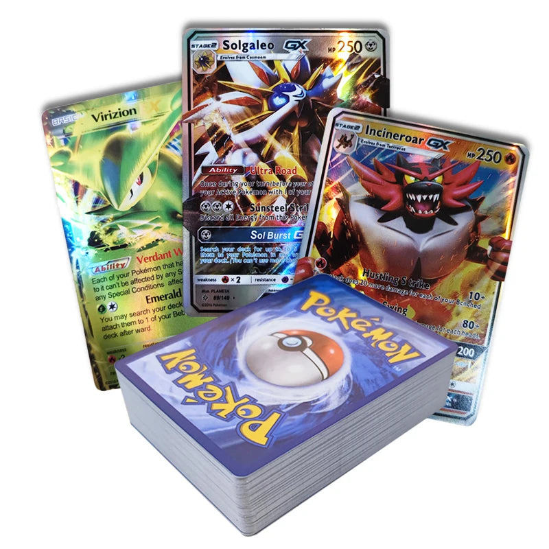 60pcs/box Ultra Rare Pokemon Cards Bundle Vmax/GX/EX/Energy/Trainer/MEGA Holographic  Battle Card Game Toys For Kids