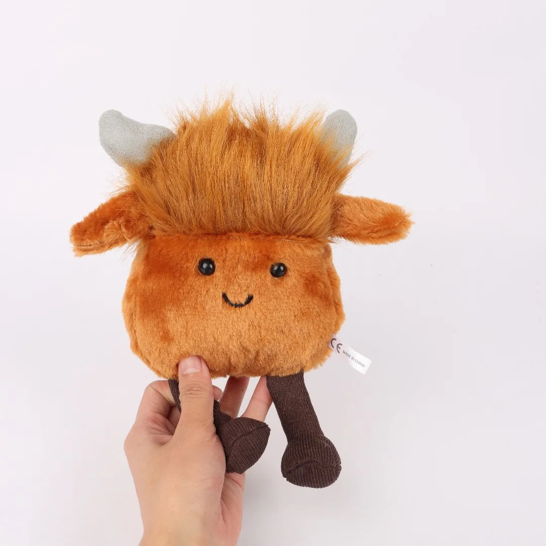 Kawaii Cattle Plush Toys Adorable Calf Dolls Heavy Duty Stuffed Plush Toys Super Soft Calf Girls' Children's Christmas Gift Toy