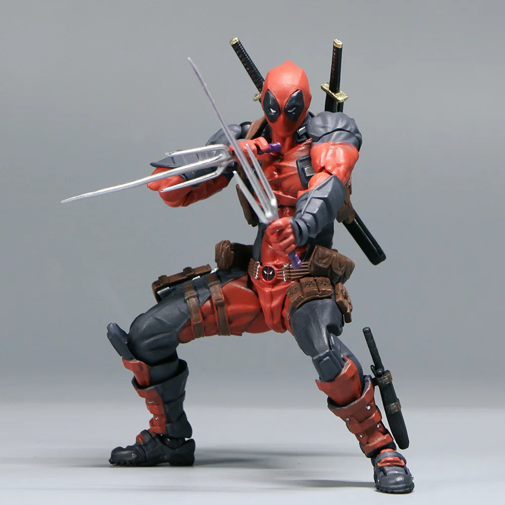 AMAZING YAMAGUCHI Deadpool 2.0 Grey Action Figure Mutants Joint Movable KAIYODO Wade SHF Model Movie Toys for Kids Gift