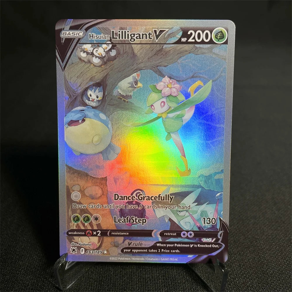 Pokemon Cards Holographic Sword & Shield Series Garchomp Genesect Duraludon Lilligant Evolution Collection Card Proxy Card