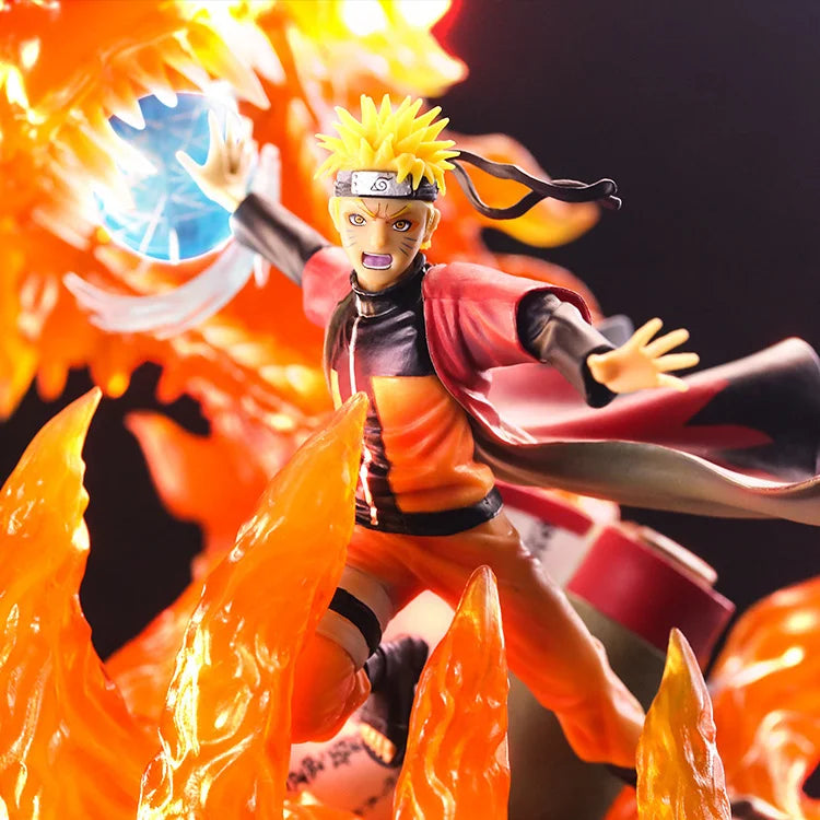 Naruto Shippuden  Anime Model Uzumaki Naruto Tailed Beast Bijuu Mode Action Figure 40cm Statue Collection Toy Kyubi Kurama Figma