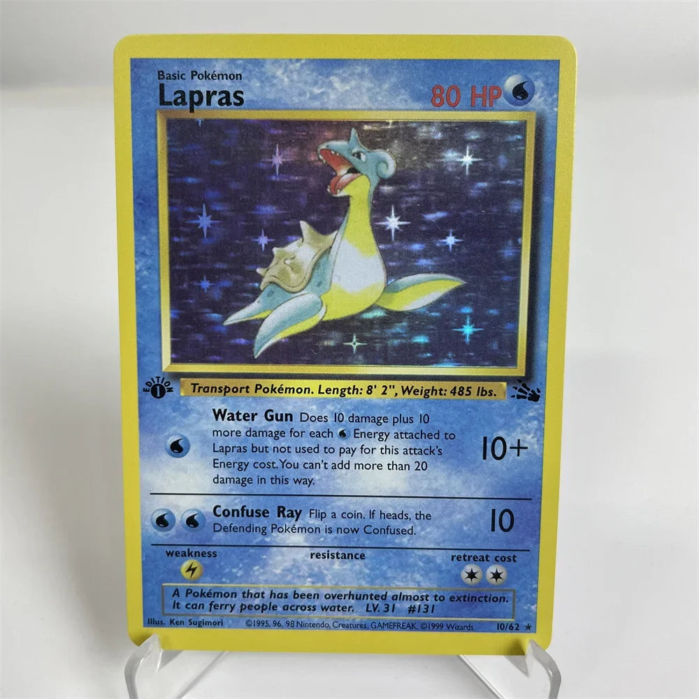 Holographic PKM Collection Cards PTCG Proxy Card Blue Core Paper Card Kids PKM Vaporeon/SnorlaxDragonite/Blastoise