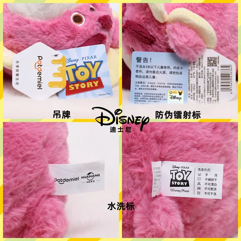 Disney Toy Story 4 Lotso Kawaii Strawberry Bear Stuffed Toys Pink Sakura Winnie Bear Key Pendant Plush Children Birthday Gift