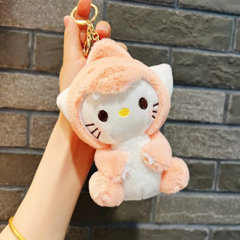 Sanrio Cross Dress Ornaments Kawaii Escolar Sanrio My Melody Plush Juguetes Para Niños Novedosos Plush Toys For Kids