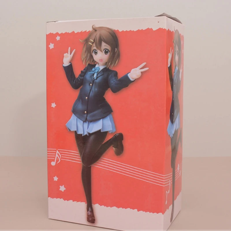 20cm K-On Hirasawa Yui Akiyama Mio Beautiful Girls Anime Figure Model Statue Collection Desktop Decoration Ornament Toys Gifts