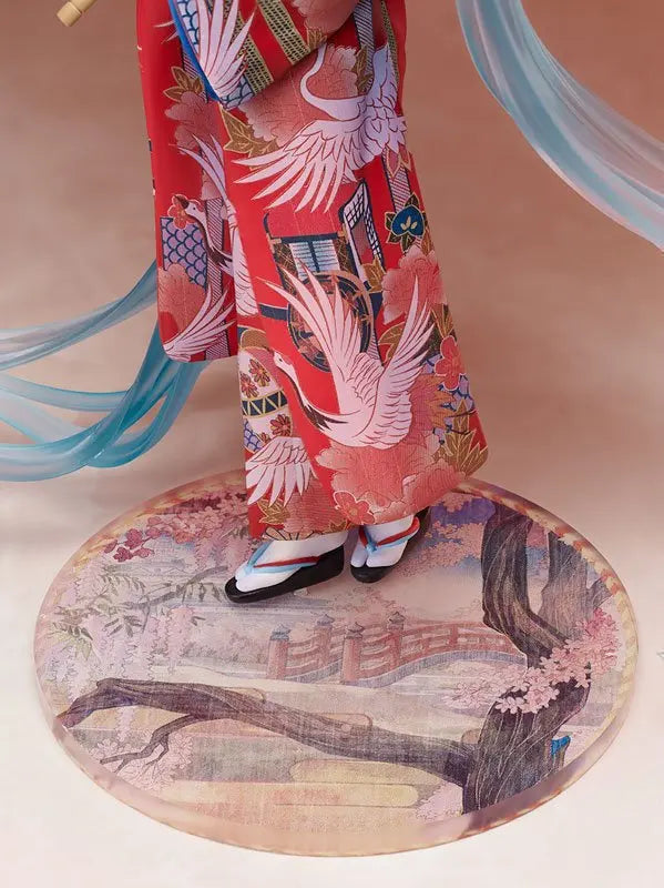 24CM Anime umbrella Kimono Stronger Hatsune Miku Figure Girl Statue Toys Gift Kawaii Doll Desktop Ornament Christmas Present