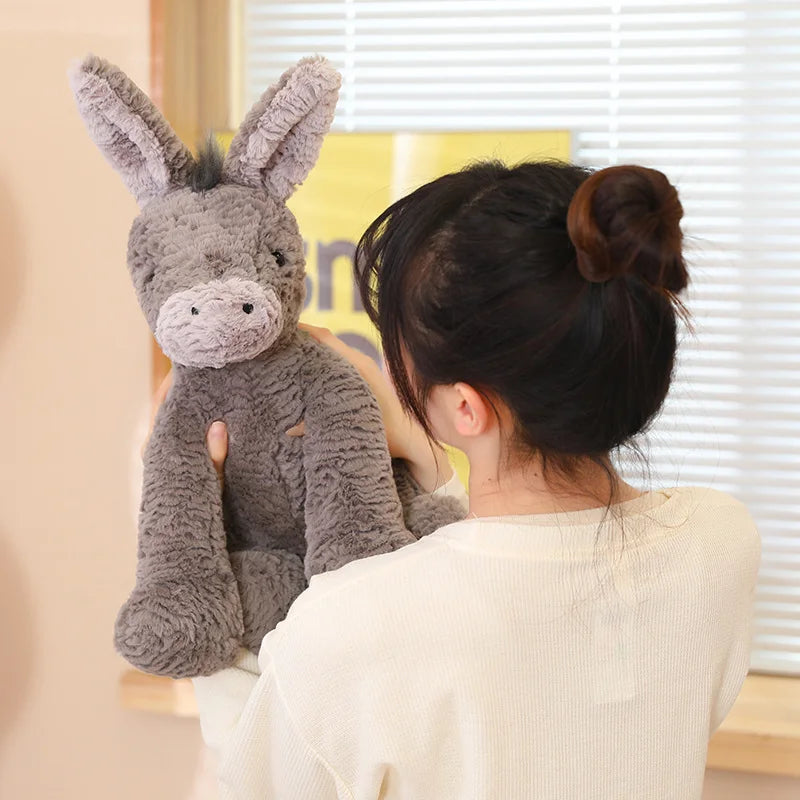 23/40/60CM Cute Burro Peluche Toys Lovely Grey Donkey Plush Dolls Stuffed Soft Animal for Baby Infant Birthday Room Decor Gifts