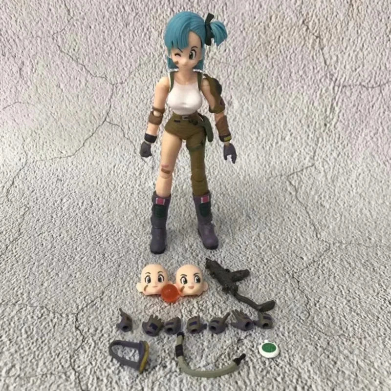 18cm SHF Dragon Ball Figures Bulma's Motorcycle Hoipoi Capsule No. 9 Action Figure PVC Collection Bulma Goku Figurine Model Toys