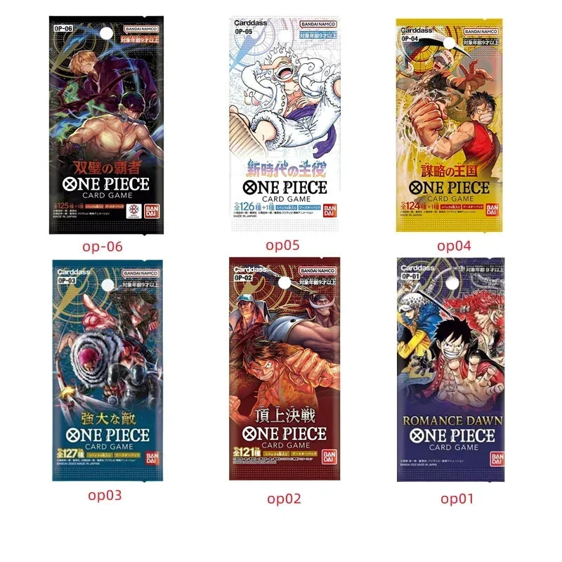 Bandai Original One Piece Cards Japanese OP01 OP05 OP08 OP09 Trading Booster Box Luffy Rare Cards Collector Gift