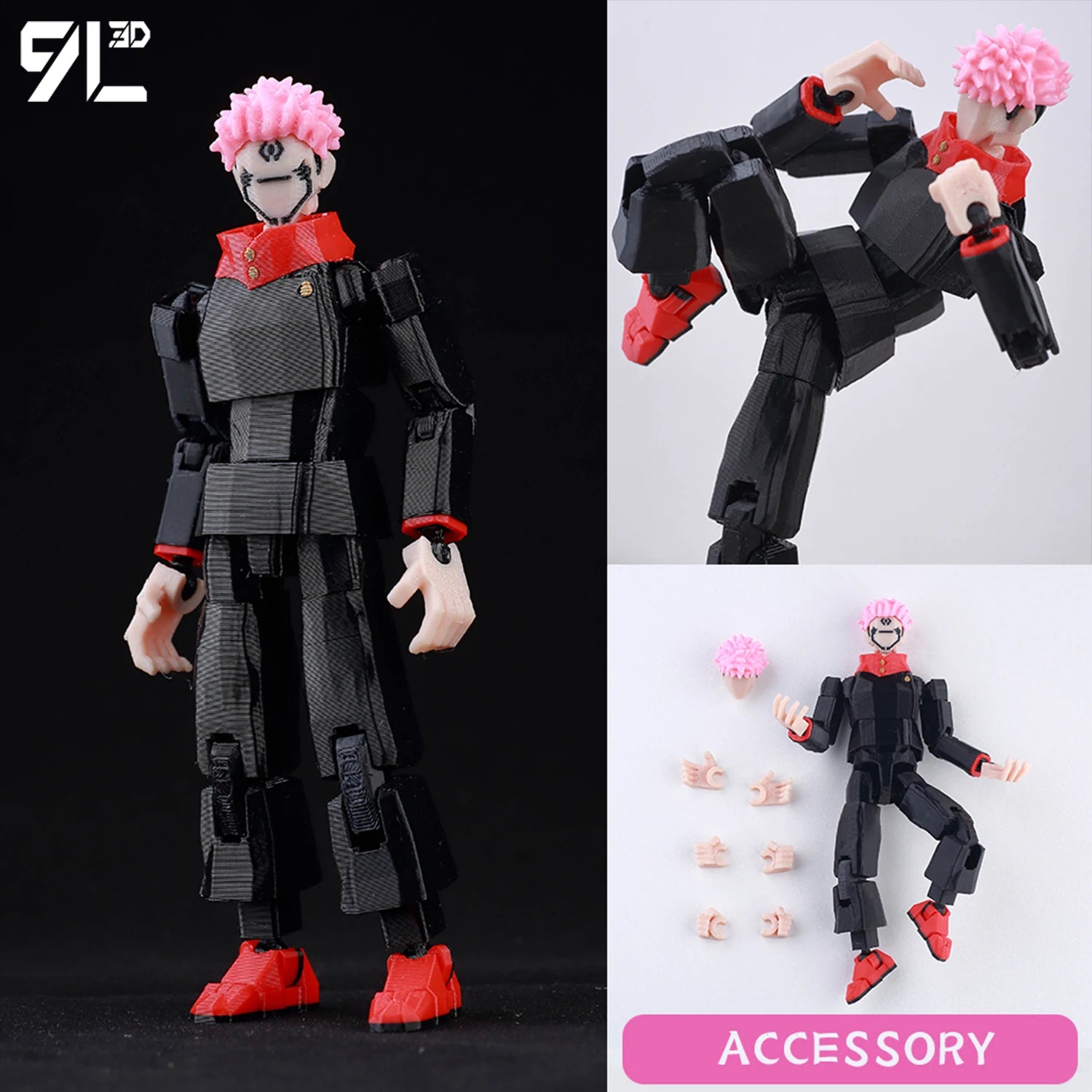 VIP-Dropshipping 9L3D Printed Anime Characters Lucky Dummy 13 Action Figures Multi-Jointed Movable Shapeshift Mannequin Toys