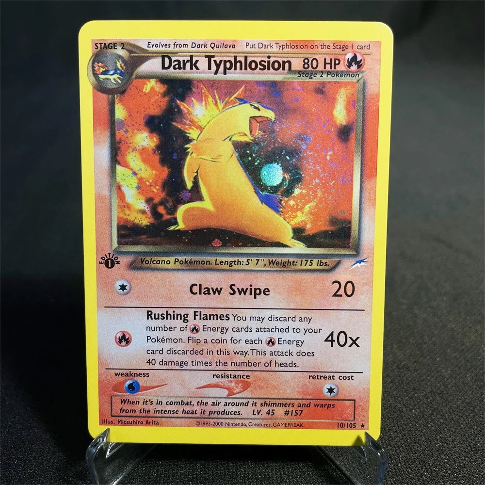 Pokémon Cards Foil Flash Card Neo Destiny Series Celebi Dark Donphan Light Flareon Collection Cards Model Toy Gifts Proxy Card